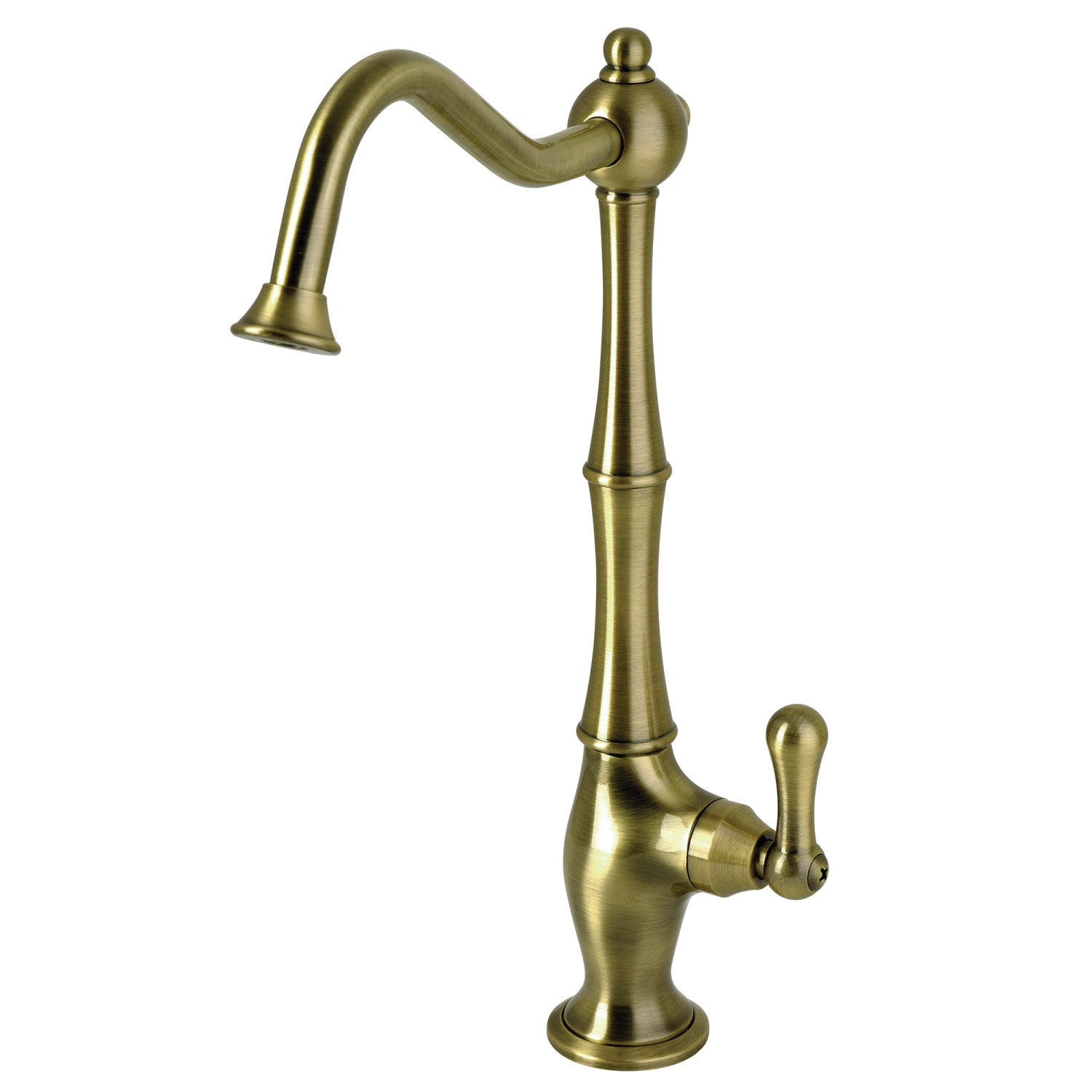 Kingston Heirloom KS1193AL - Heritage Single-Handle 1-Hole Deck Mount Water Filtration Faucet, Antique Brass — image 1